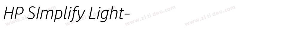 HP SImplify Light字体转换